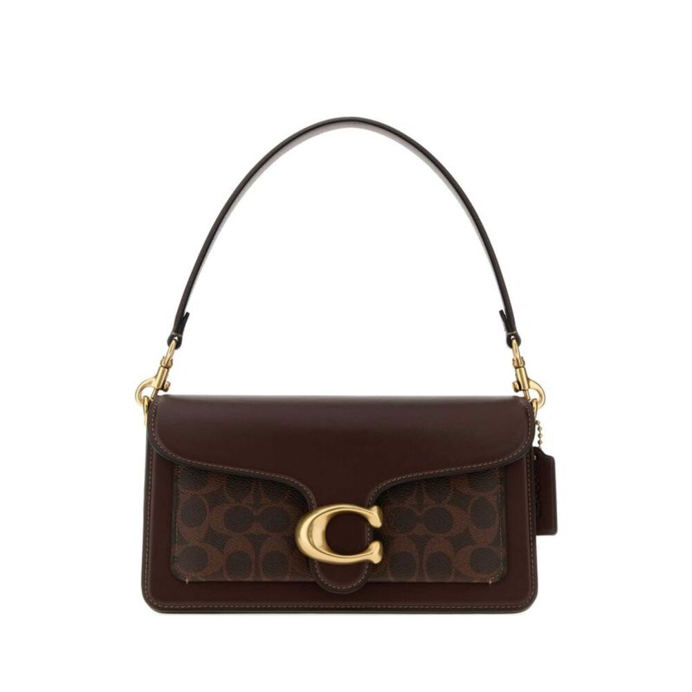 Coach New York Women Dark Brown Leather Tabby 26 Handbag